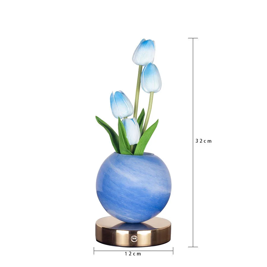 Lámpara Tulipán LED Recargable para Mesita de Noche
