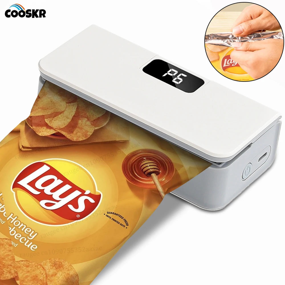Selladora de Bolsas Mini Portátil - Máquina para Sellado de Plástico y Empaque de Alimentos