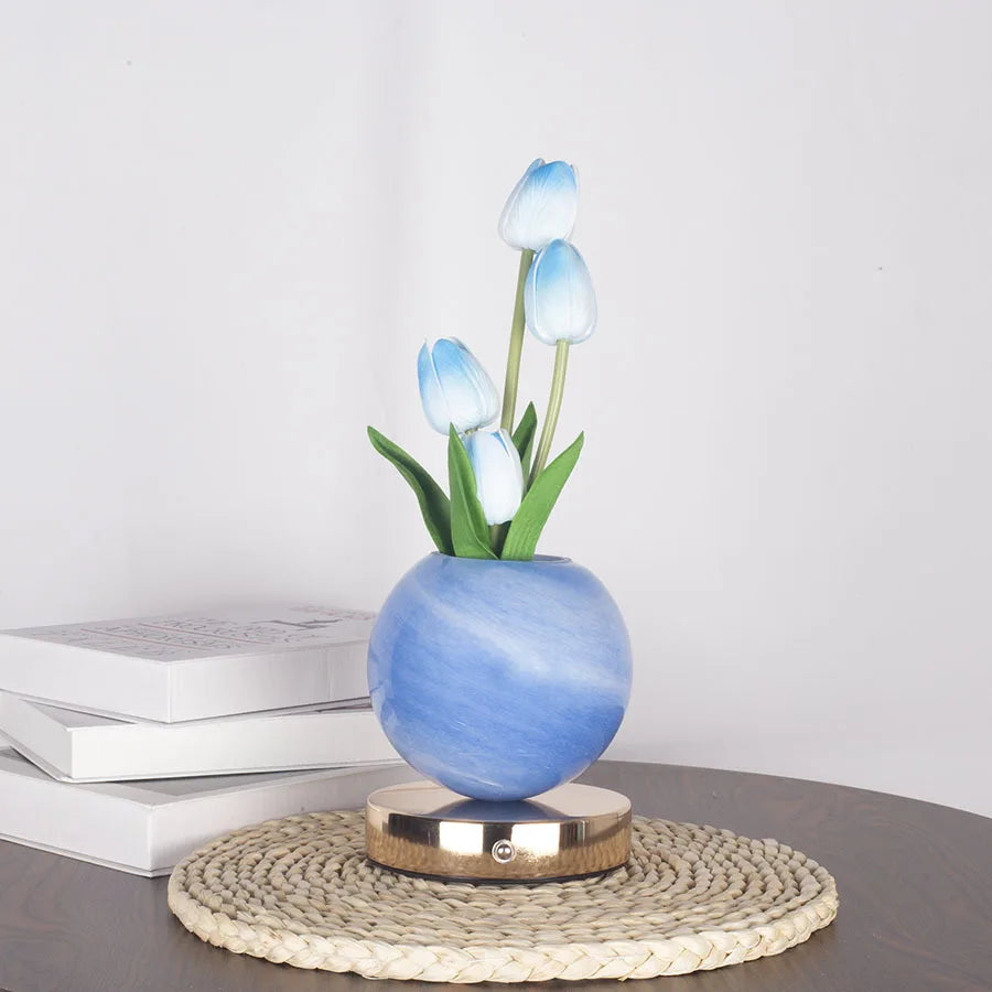 Lámpara Tulipán LED Recargable para Mesita de Noche