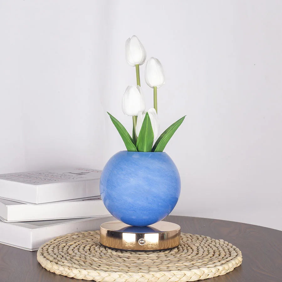 Lámpara Tulipán LED Recargable para Mesita de Noche