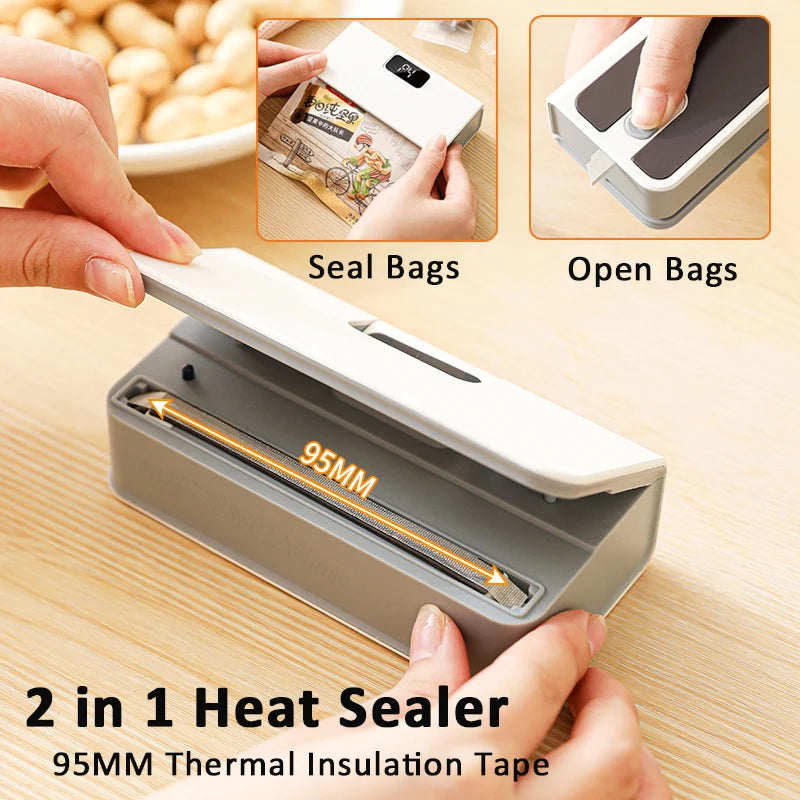 Selladora de Bolsas Mini Portátil - Máquina para Sellado de Plástico y Empaque de Alimentos