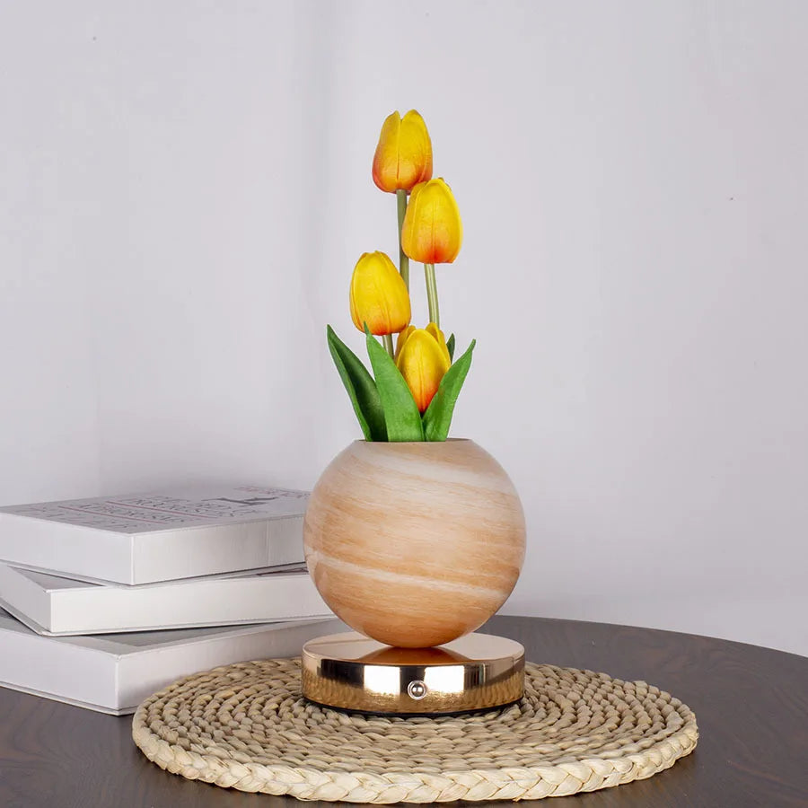 Lámpara Tulipán LED Recargable para Mesita de Noche